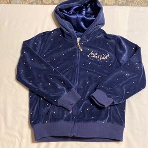 NooNooJooJoo girl velvet hoodie size 6